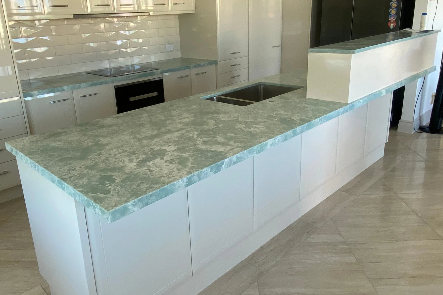 Emerald Mist in kitchen