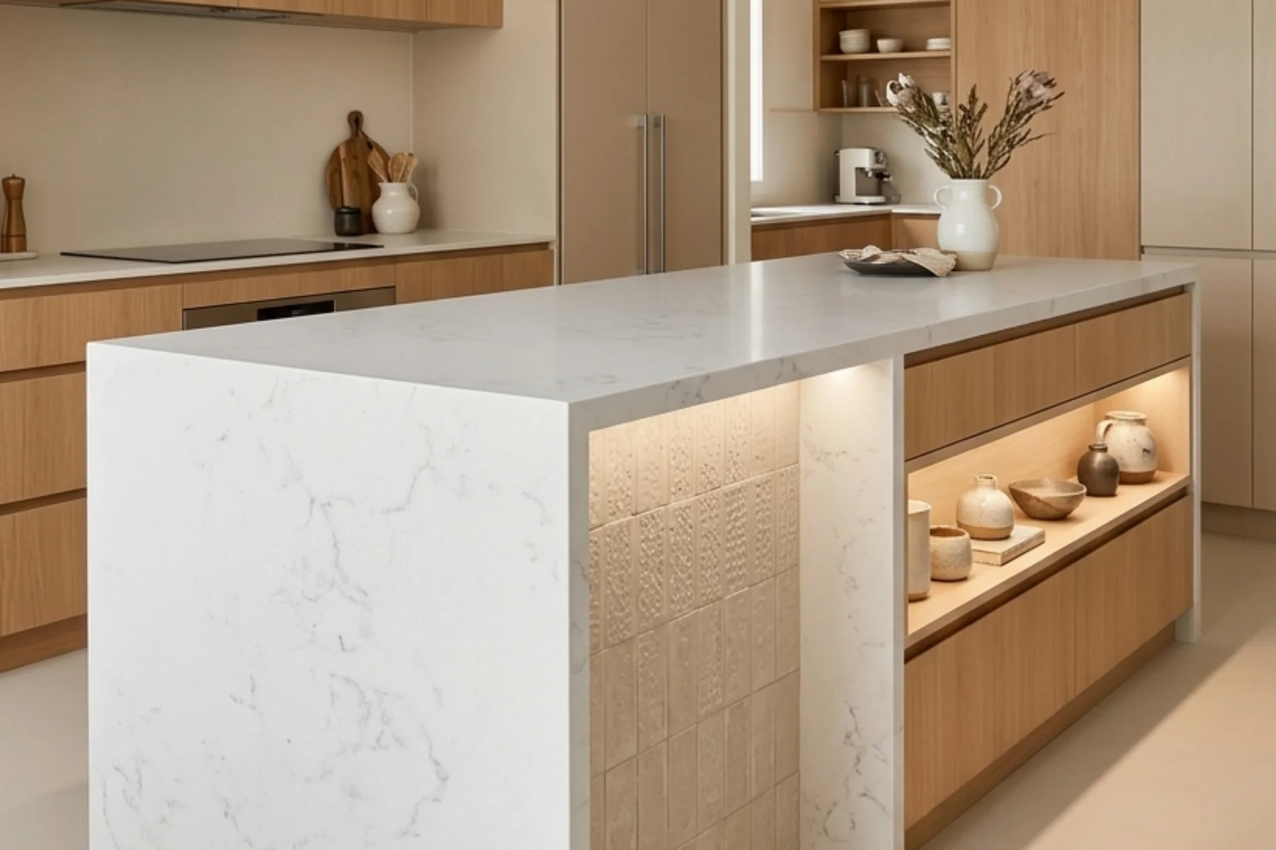 Lush Carrara in kitchen