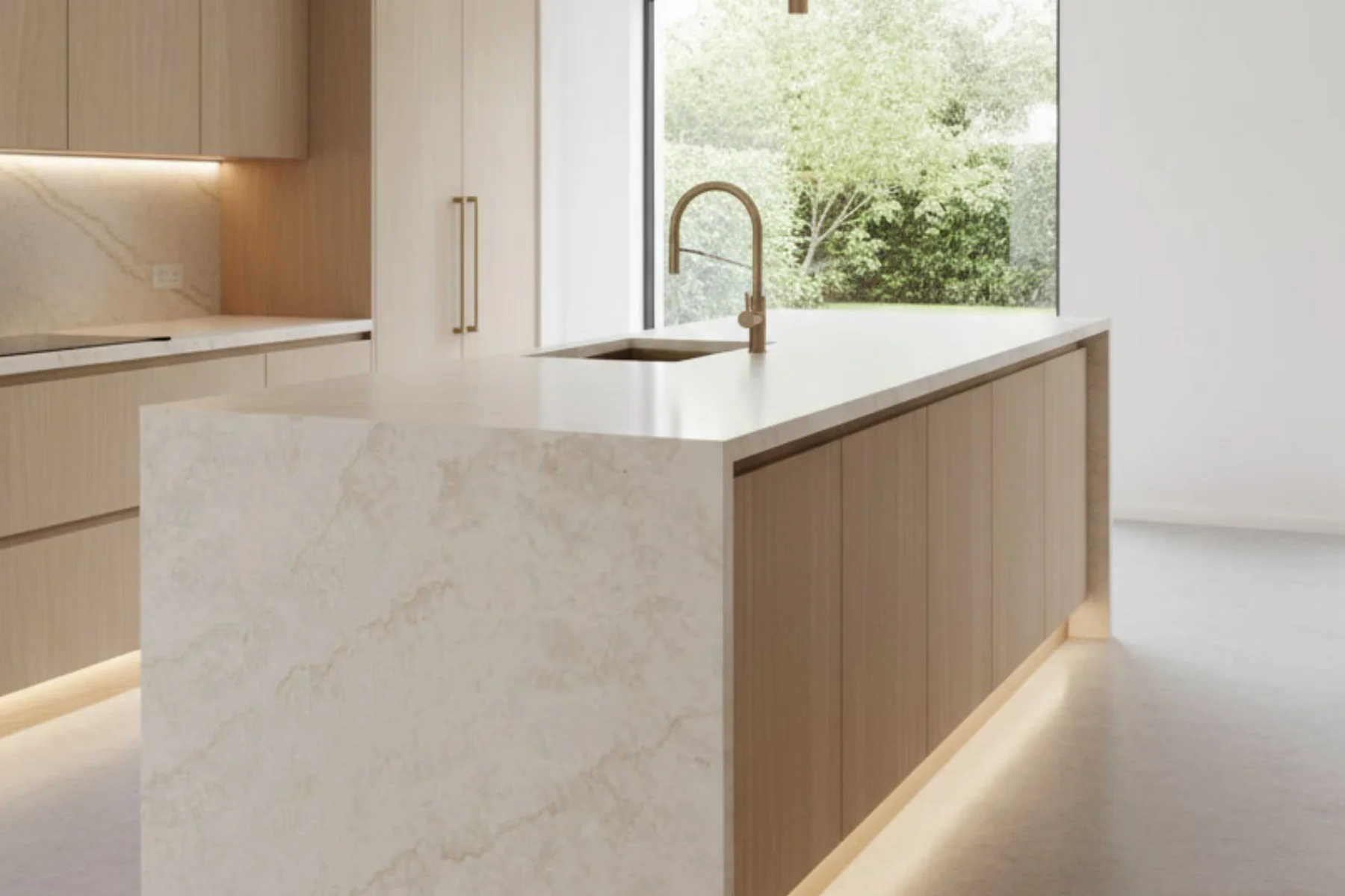 Taj Mahal Warm Beige in kitchen