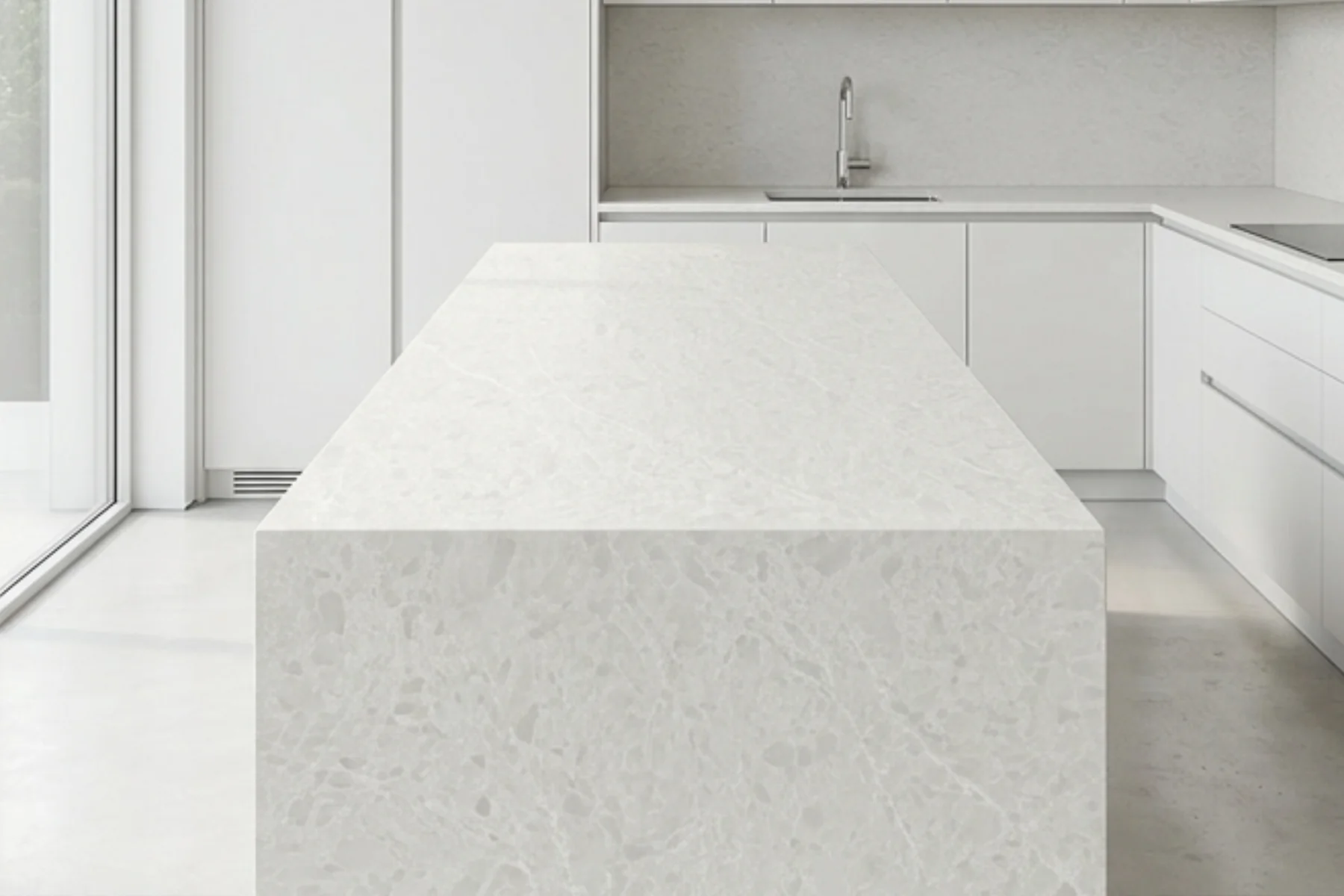 White Onyx in kitchen